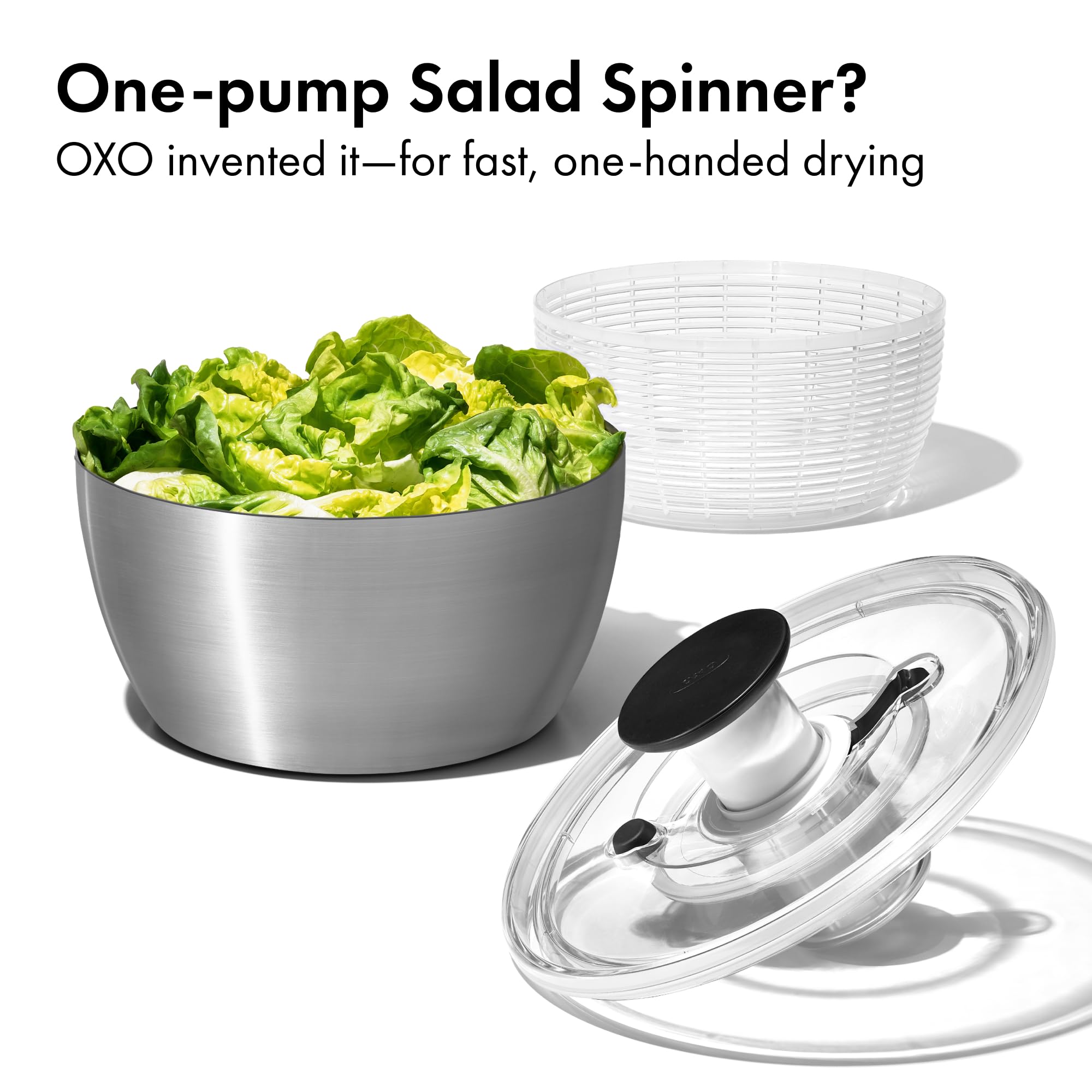 OXO STEEL Salad Spinner ステンレスボウル Amazon.com: OXO Good Grips Stainless Steel Salad Spinner